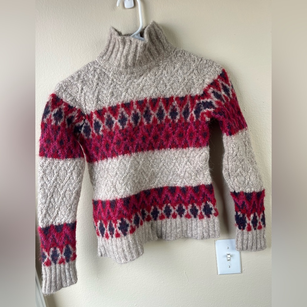 Faherty Women’s Frost Fair Isle Alpaca Wool Blend Turtleneck